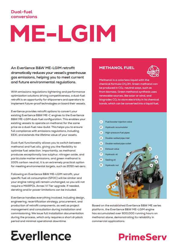 Dual-fuel conversions ME-LGIM